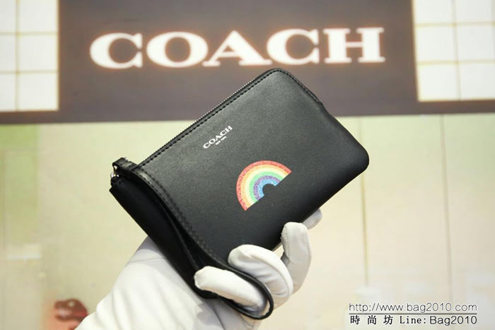 COACH蔻馳 原單 專櫃新款 28384 手挽包 頭層牛皮零錢包  Chz1231
